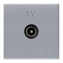 Розетка TV одиночная, ABB Zenit (серебристый) 2CLA225070N1301