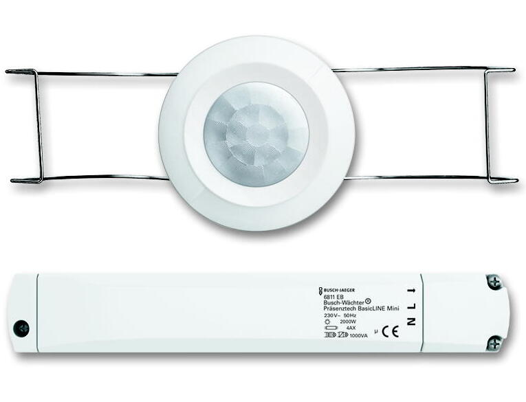 ABB BJE Wachter BasicLINE mini, Альпийский Белый Датчик присутствия арт. 6800-0-2517 в Москве