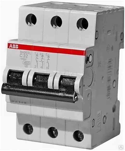 ABB SH203L C6 Автоматический выключатель 3P 6А (С) 4,5 кА трехполюсный s201 в Москве