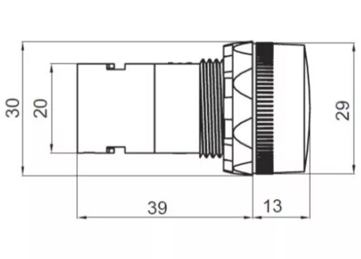 Abb COS Лампа CL2-513L синяя со встроенным светодиодом 110-130В AC в Москве