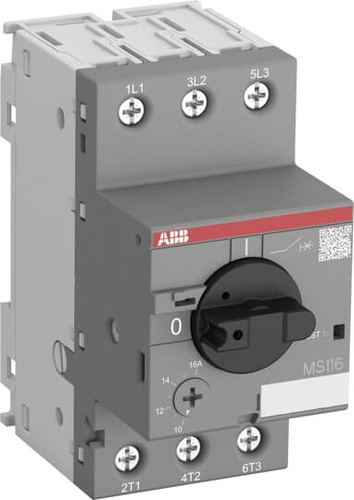 ABB MS116-6.3 50kA Автоматический выключатель с регулир. тепловой защитой 4.0А-6.3А 50kA в Москве