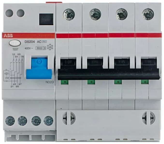 ABB DS204 Дифференциальный автоматический выключатель 6мод. M A-B40/0,03 арт. 2CSR274101R1405 в Москве