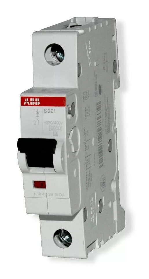 ABB S201 Автоматический выключатель 1P+N 63А (C) 6kA однополюсные S200 в Москве