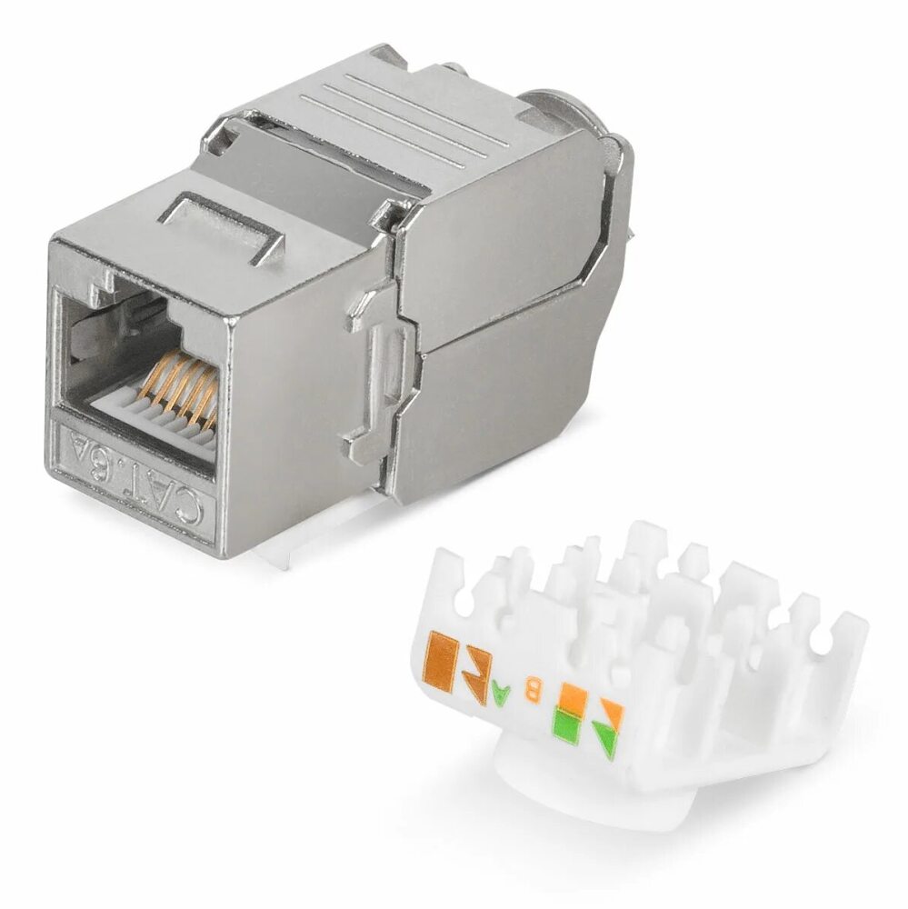 Abb BJE Модуль/разъём универсальный, 8 полюсов, RJ45, категория 6а ISO, экранированный, до 500 МГц в Москве