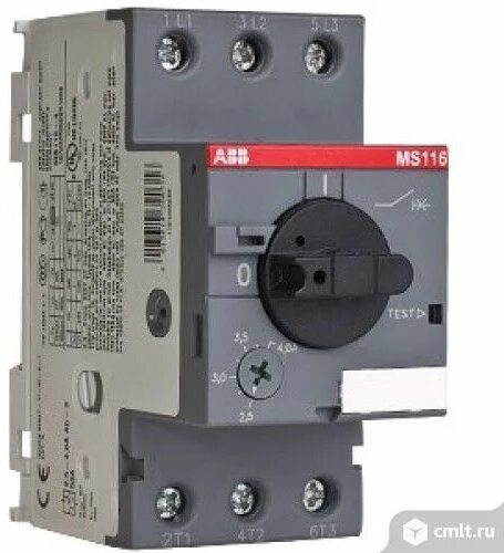 ABB MS116-0.25 Автомат защиты двигателя от КЗ и тепловой перегрузки 0.16...0.25A 50kA 1SAM250000R1002 в Москве