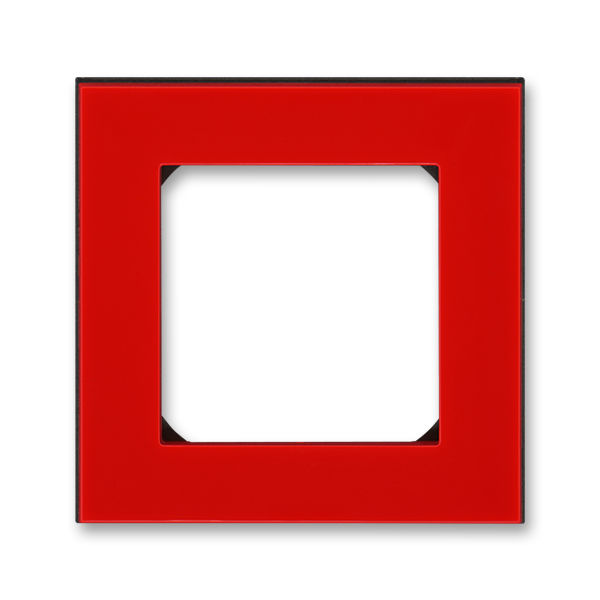 Рамка одинарная ABB Levit красный-дымчатый чёрный 2CHH015010A6065