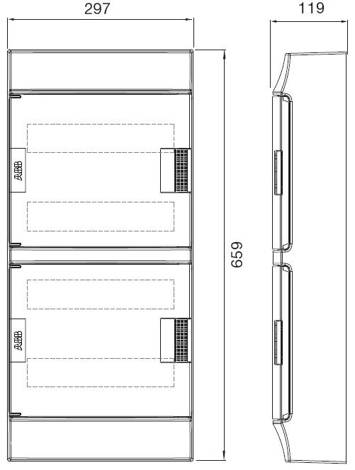 ABB Mistral41 Бокс настенный 48М зеленая дверь - 41P12X42 в Москве