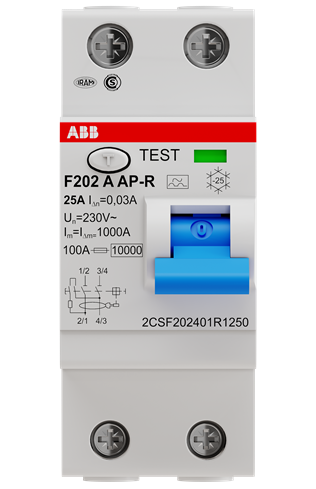 ABB F202 УЗО 2P 40A тип AC 100mA 2CSF202001R2400 в Москве