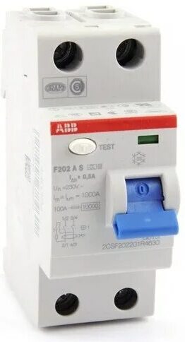 ABB F202 A-63/0.03 УЗО 2-х полюсное 63А 30мА тип А 230В 2CSF202101R1630 Электромеханические в Москве