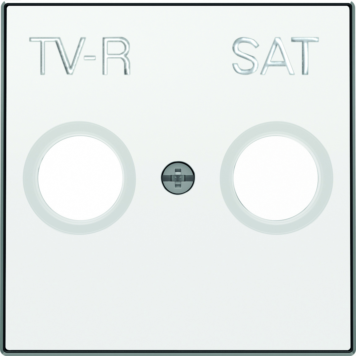 Розетка TV-R/SAT единственная ABB Sky, белый 2CLA815130A1001 + 2CLA855010A1101