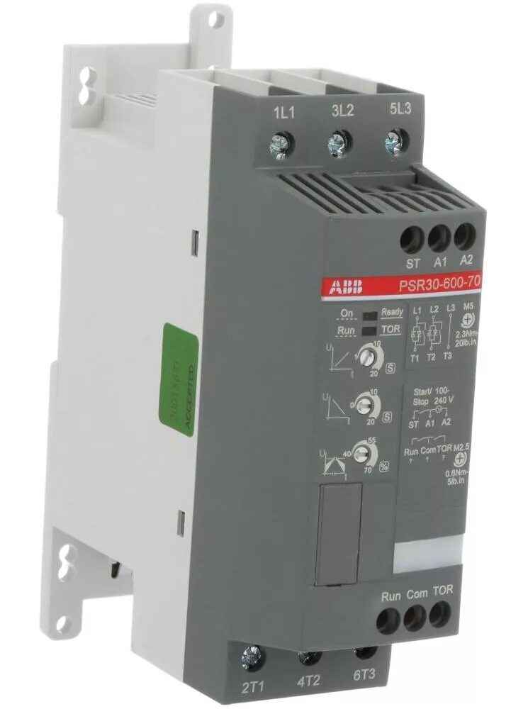 ABB PSR30-600-70 Софтстартер 15 kW 400V 30A пуска эл.дв.(240-100V, AC) в Москве