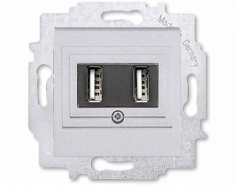 ABB Levit M USB зарядка двойная серебро 2CHH290040A6070 в Москве