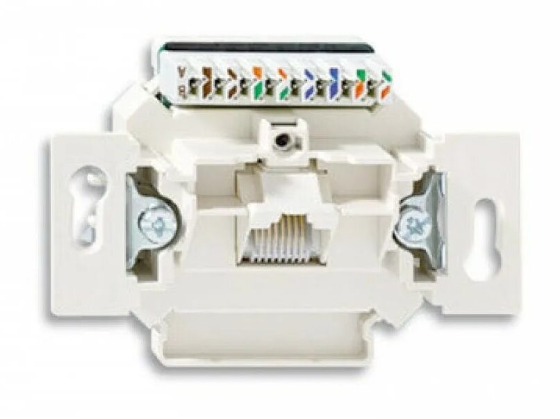 ABB BJE Механизм розетки 1xRJ45 кат. 6е 0230-0-0469 в Москве