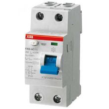 Выключатель дифференциального тока (УЗО) ABB FH202 2п 25А 30мА тип AC 2CSF202004R1250