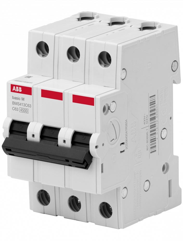 ABB Basic M Автоматический выключатель 3P, 10A,C, 4,5кА, BMS413C10 в Москве