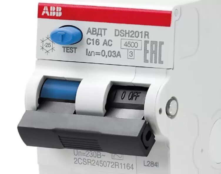 ABB DSH201R C16 AC30 Диффер. автомат 2-х полюсный 16А 30мА тип AC 4,5kA-230В 2CSR245072R1164 40a в Москве