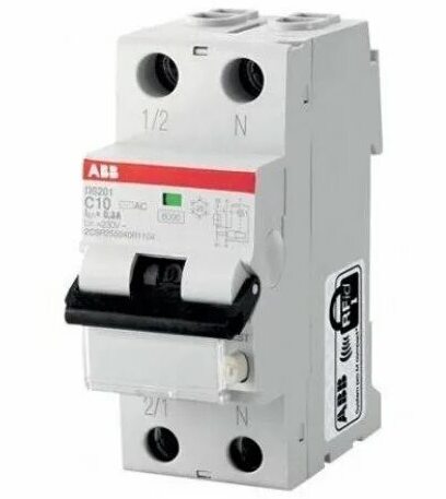 ABB DS201 2P C40A 30mA 6kA AC Дифференциальный автомат (дифф) (40/0,03) 1P+N 6 kА в Москве