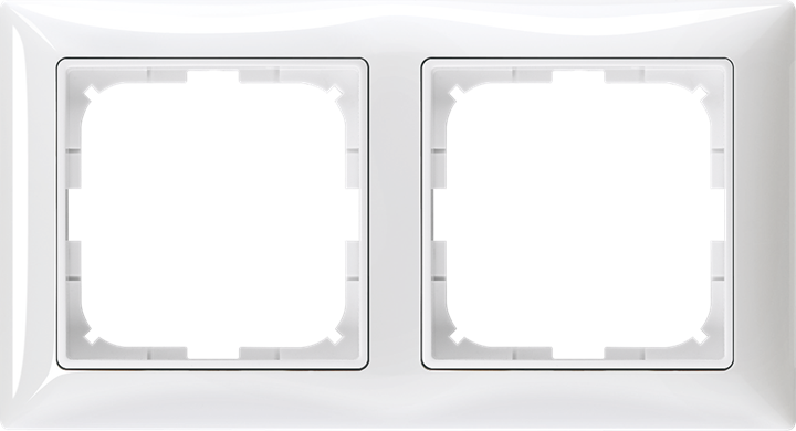 ABB BASIC 55 Рамка 2 поста с декоративной вставкой бежевая (1725-0-1485) в Москве