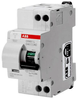 ABB DS201 L H C40 AC30 Автомат-й выключатель диффер. тока 40А 30мА тип АС 4,5kA 230В 2CSR245073R1404 S201 в Москве