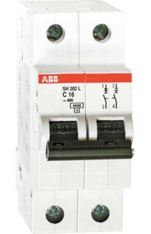 ABB S202 C25 Автоматический выключатель 2-x полюсный 25А 6кА с хар.С 2CDS252001R0254 в Москве
