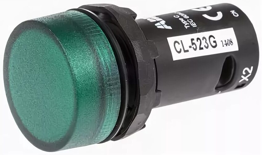 Лампа CL2-523G зеленая со встроенным светодиодом 230В AC. 1SFA619403R5232 ABB CL 523Y встроен. желт. 1SFA619402R5233 в Москве