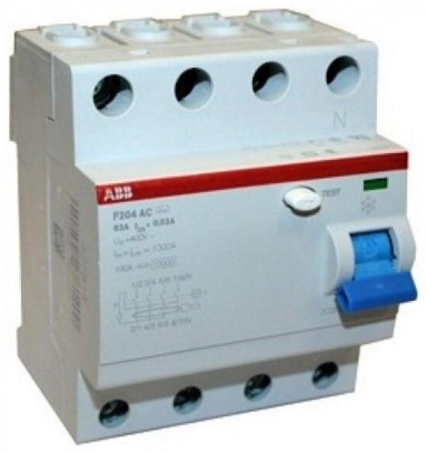 ABB F204 AC-63/0,03 УЗО 4х полюсное 63А 30мА тип АС 10кА 2CSF204001R1630 32а в Москве