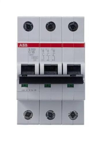 ABB S203 C6 Автоматический выключатель 3-х полюсный 6А 6кА с хар.С 2CDS253001R0064 c100 в Москве